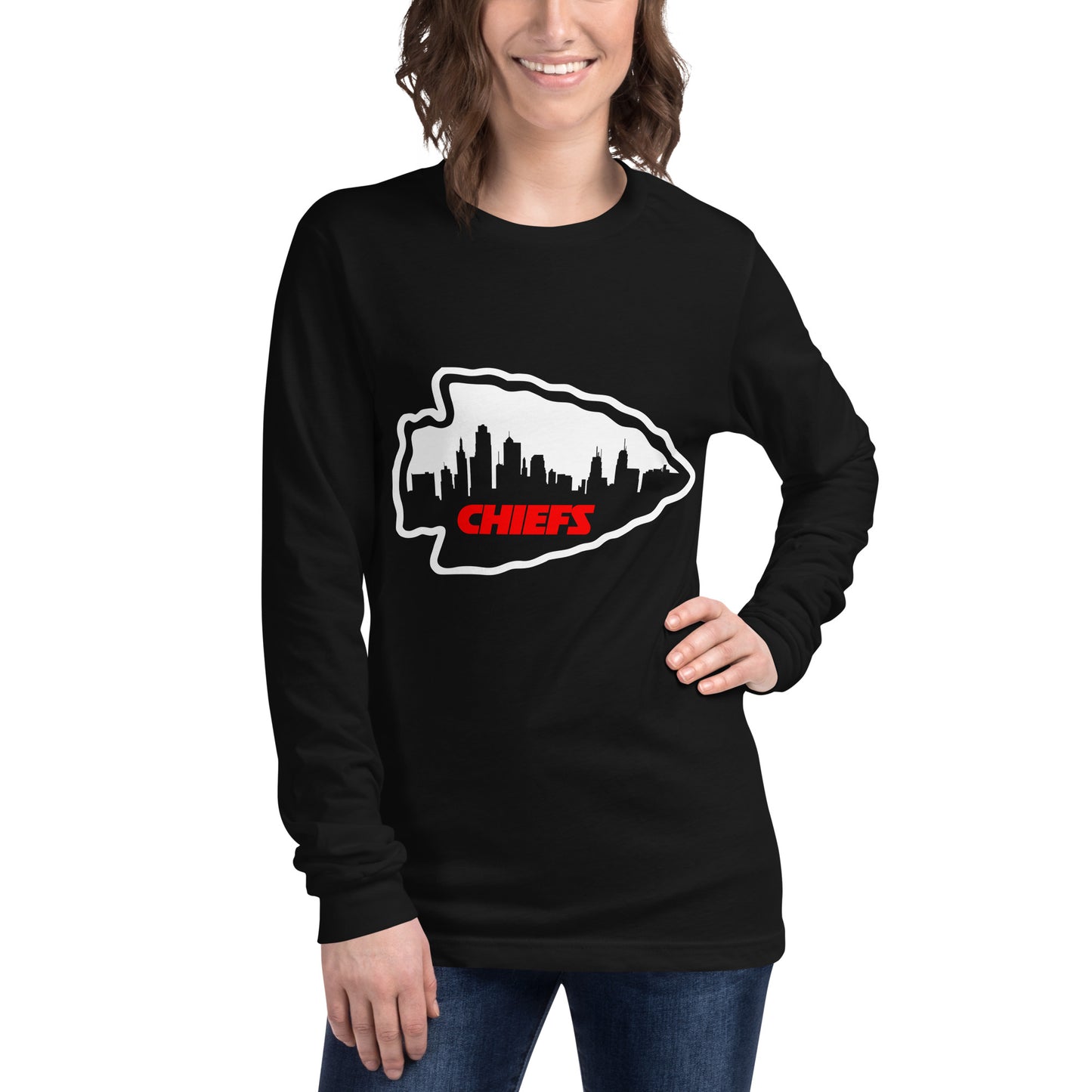 Chiefs Arrowhead Skyline Unisex Long Sleeve Tee