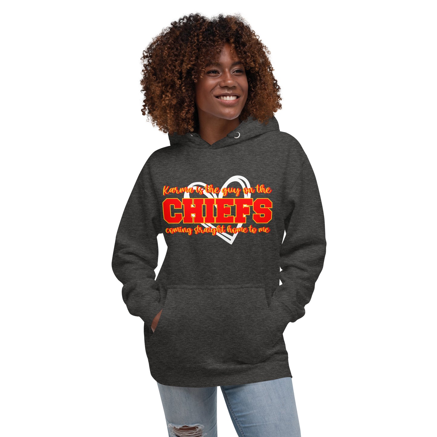 Karma is the guy on the Chiefs Unisex Hoodie