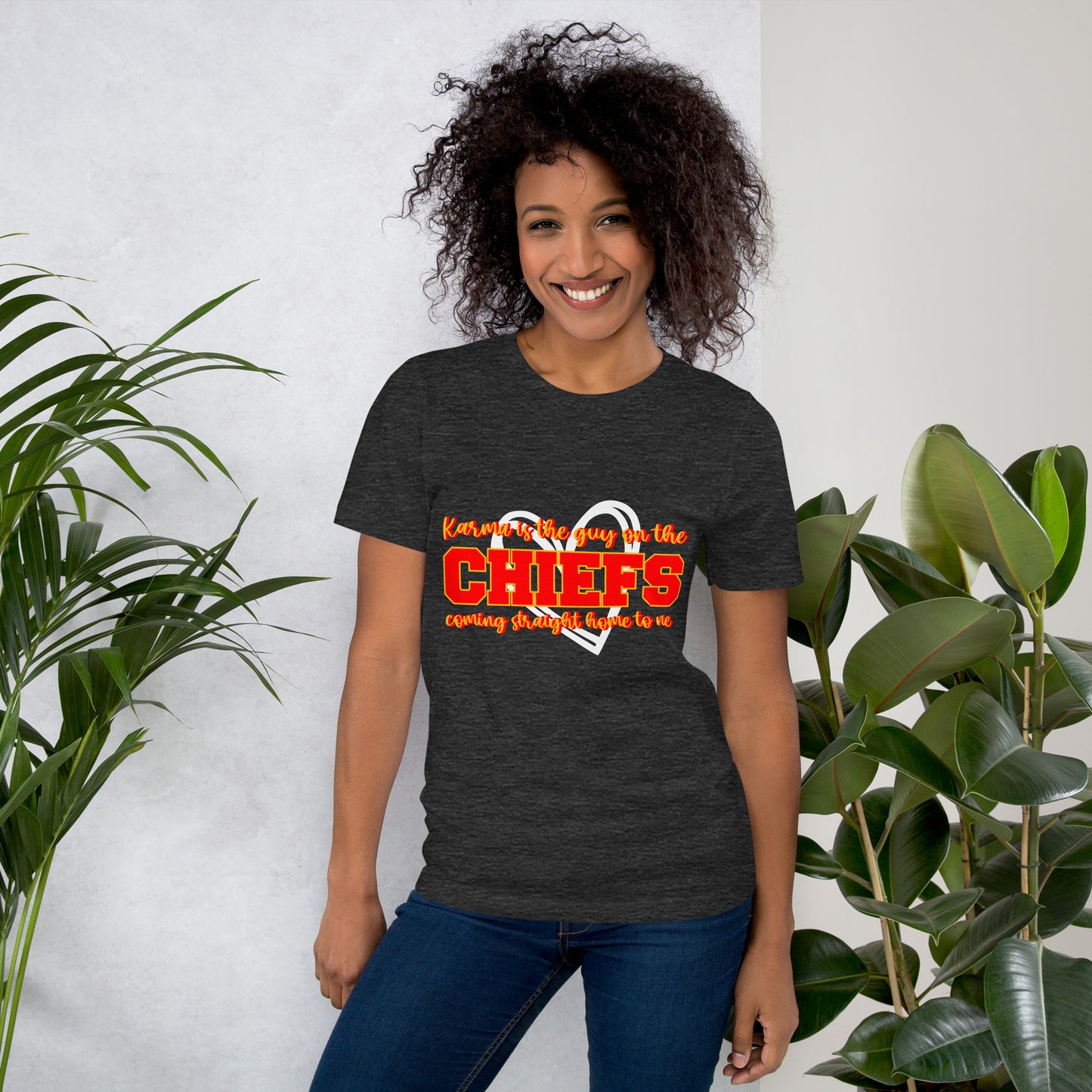 Karma is the guy on the Chiefs Unisex t-shirt