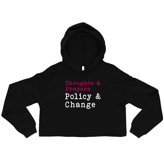 Policy & Change Cropped Hoodie