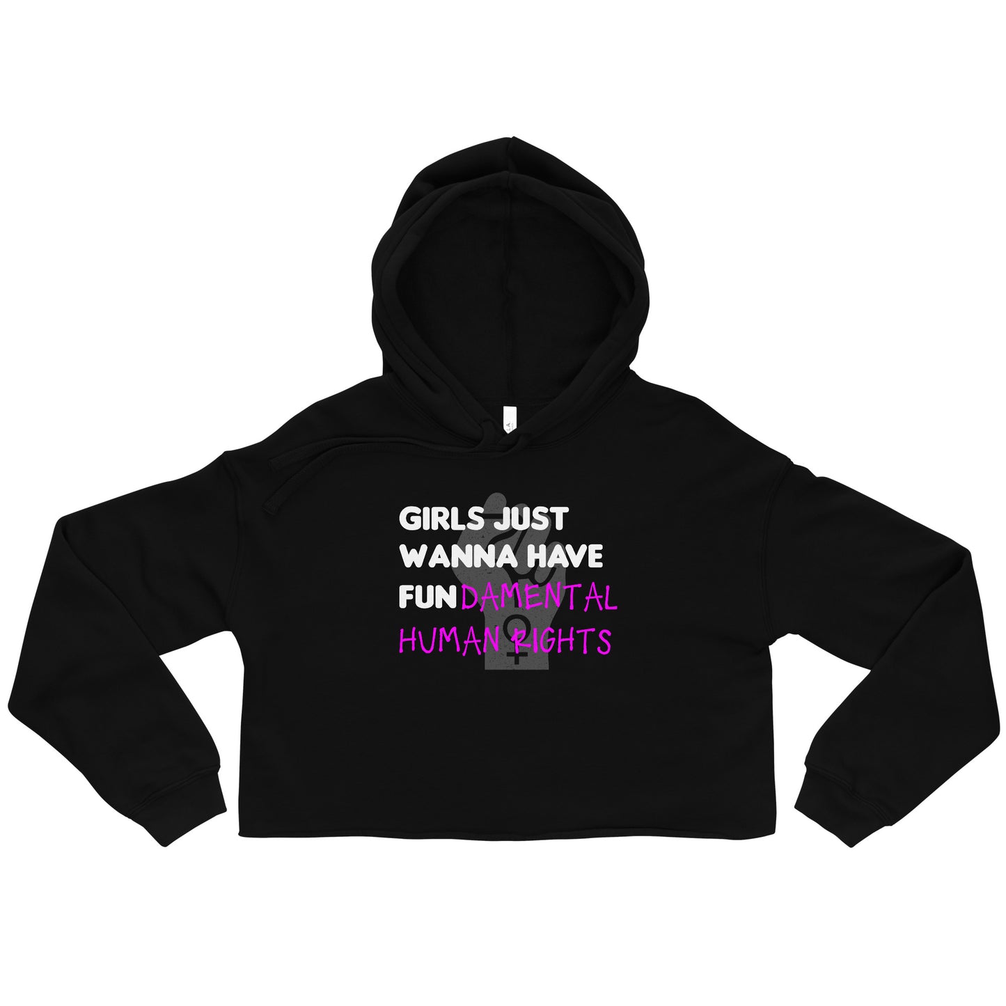 Girls Just Wanna Have Fundamental Human Rights Cropped Hoodie