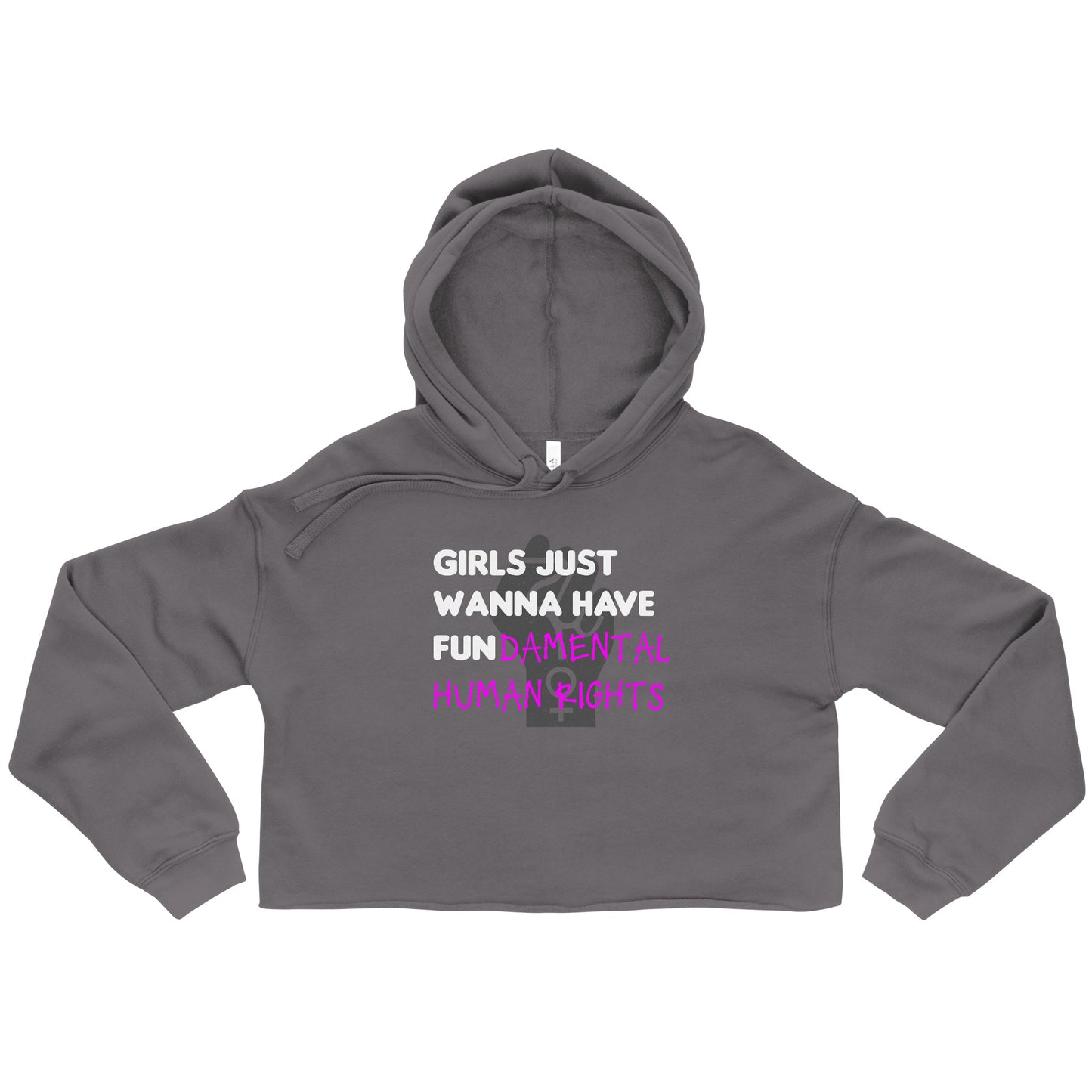 Girls Just Wanna Have Fundamental Human Rights Cropped Hoodie