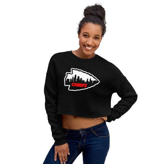 Chiefs Arrowhead Skyline Cropped Sweatshirt