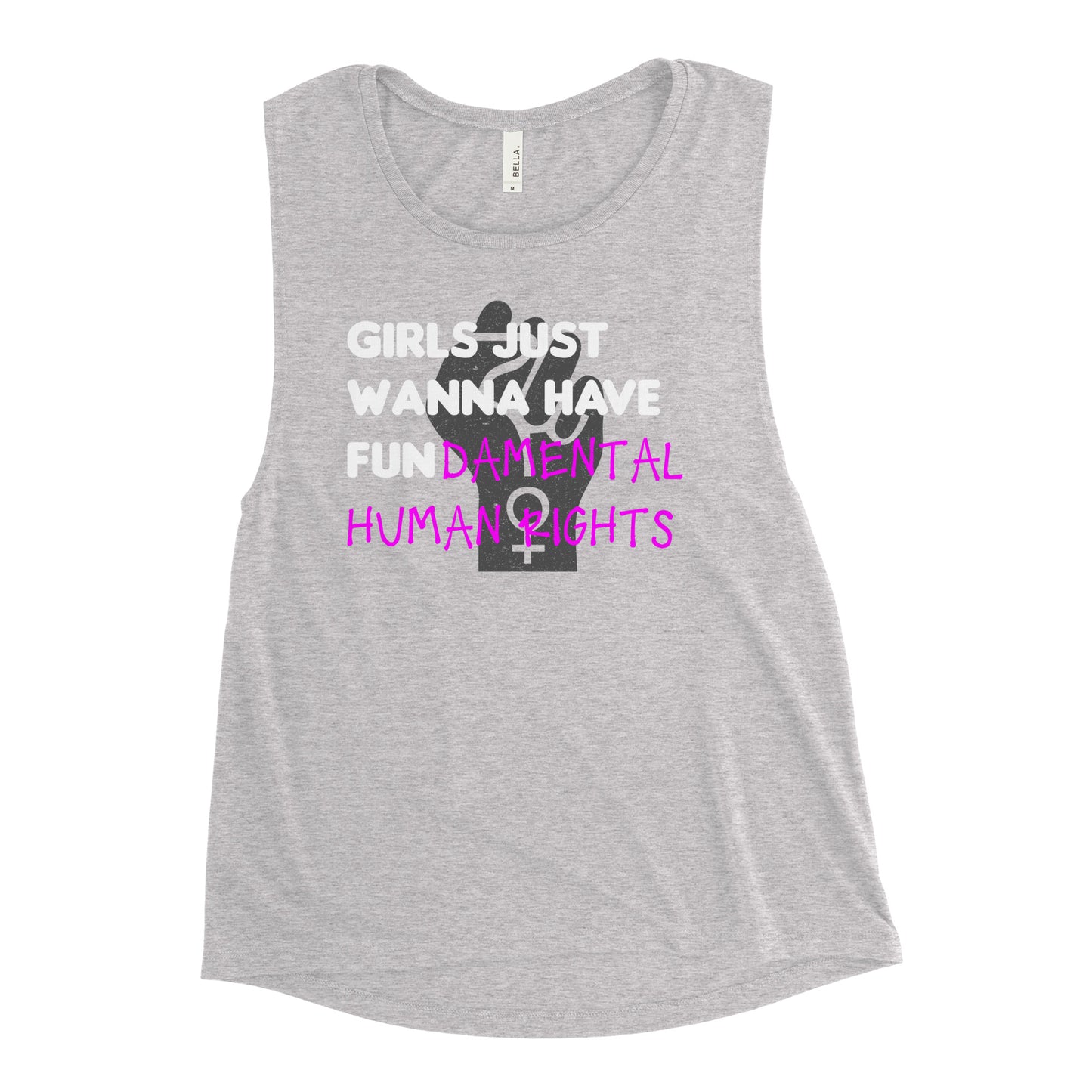 Girls Just Wanna Have Fundamental Human Rights Ladies’ Muscle Tank