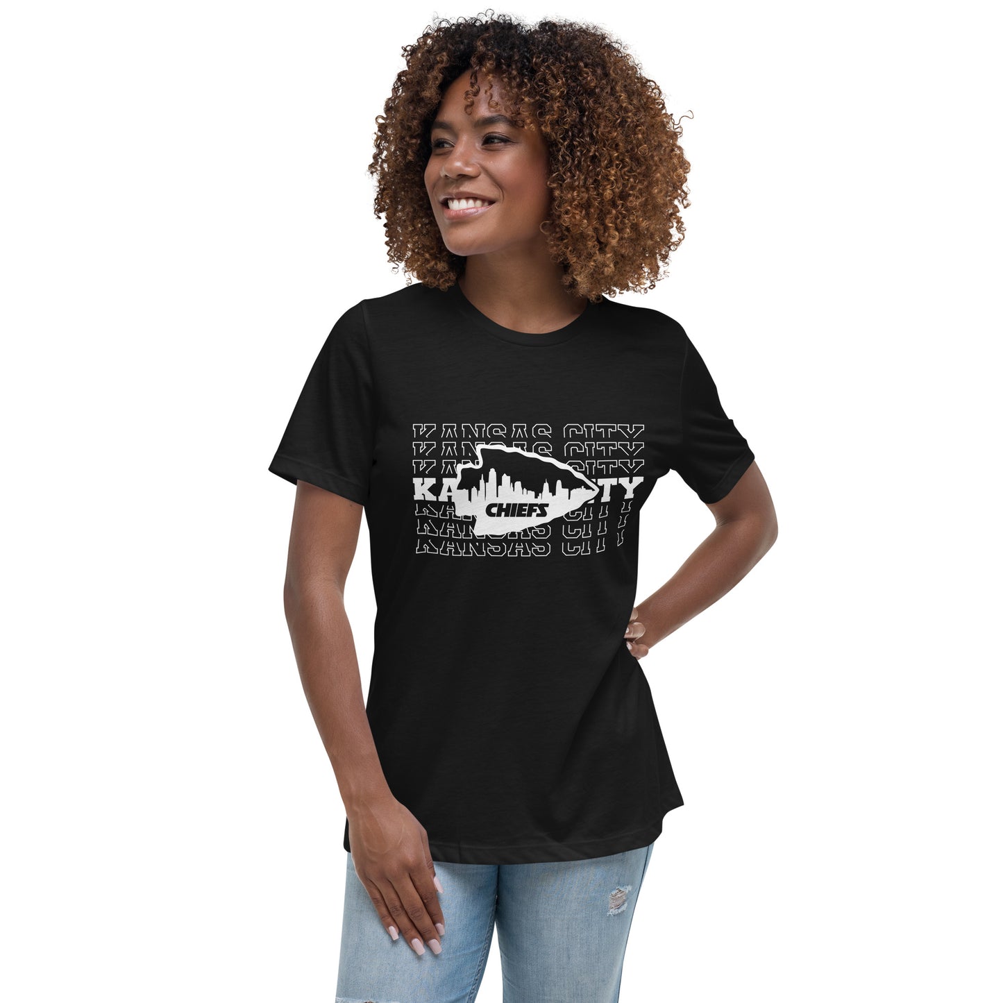 Stacked Kansas City Arrowhead Relaxed T-Shirt