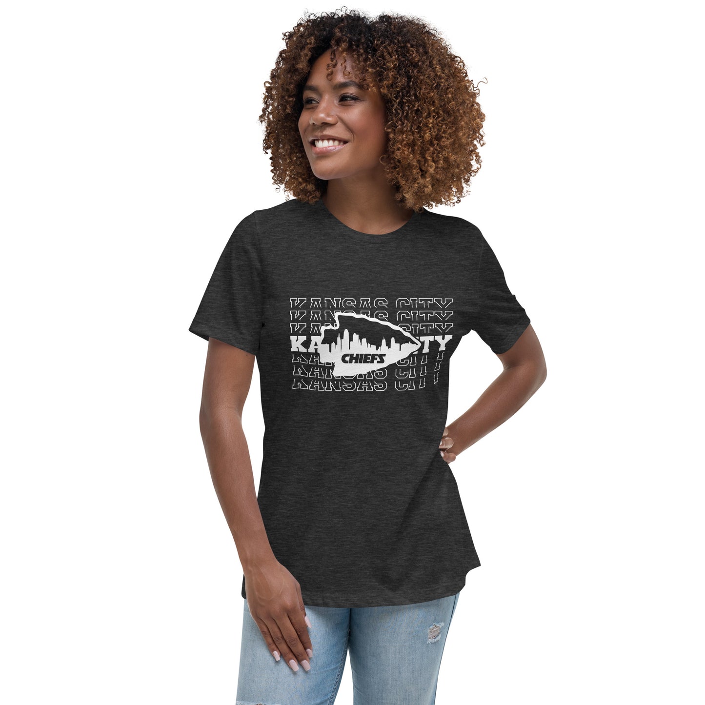 Stacked Kansas City Arrowhead Relaxed T-Shirt